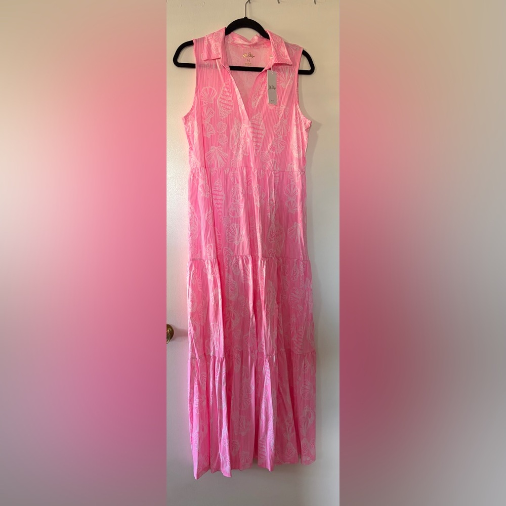 NWT Lilly Pulitzer Raegan Maxi - Cool As Shell - Medium